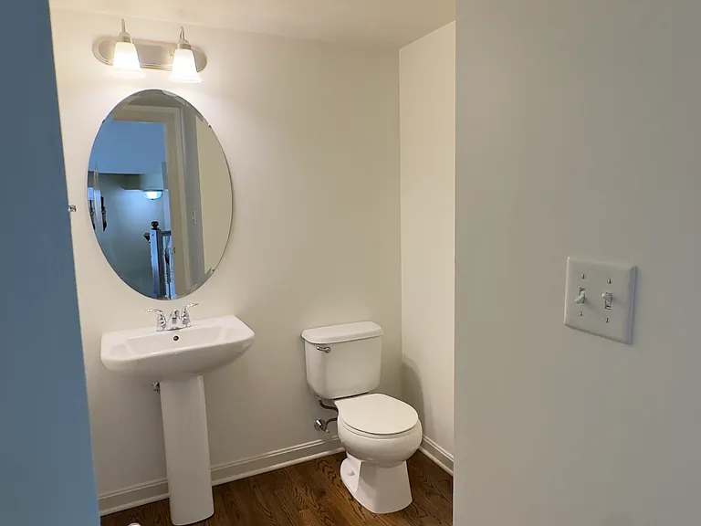 Newly painted 1/2 bath on main living level.