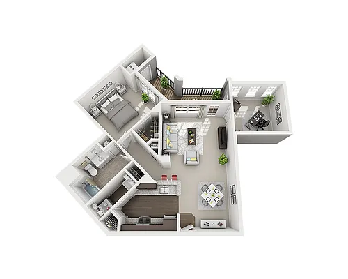 Floor plan Allen/Den (A1BD)