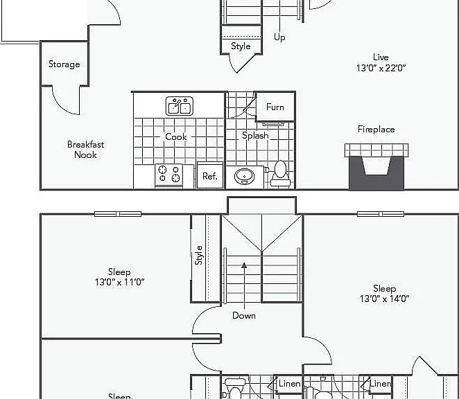 C3 | 3-Bedroom Floorplan C3 | 3-Bedroom Floorplan