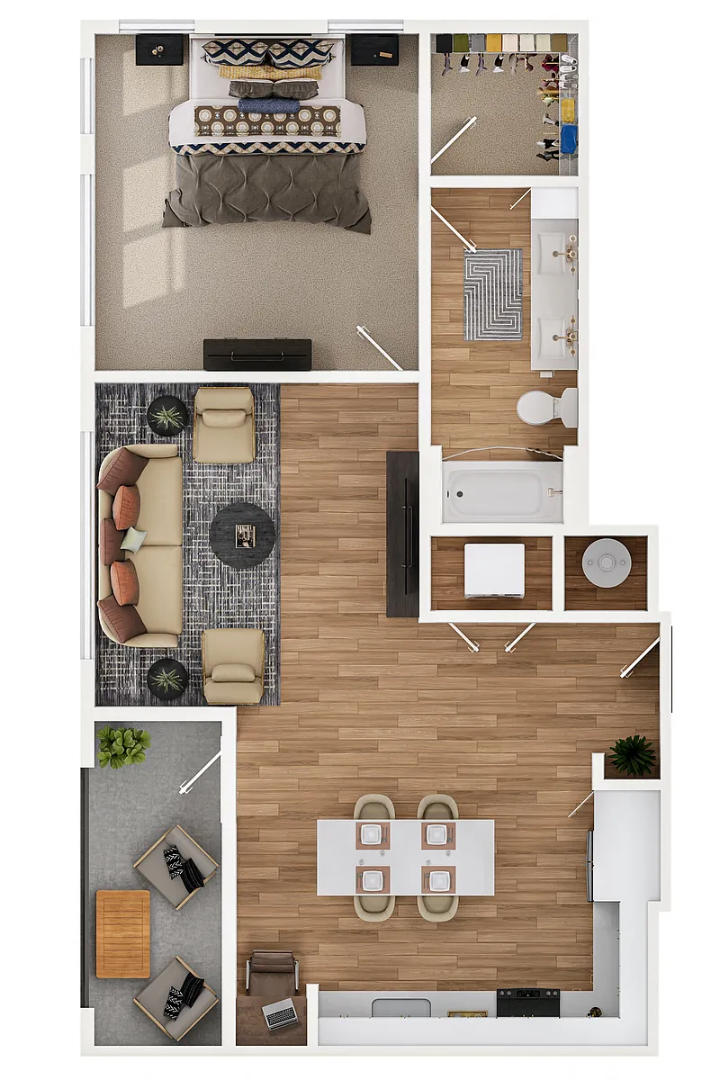 Floor plan 1E