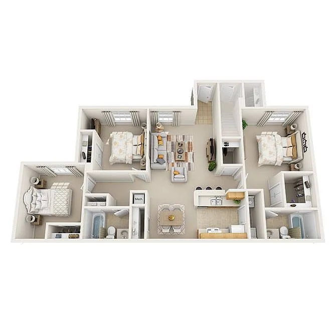 Floor plan Three Bedroom