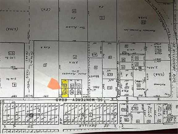 Plat Map. Subject Property noted in Yellow comprised of 2 lots for a total of 75 x200 (15,000 sq ft)