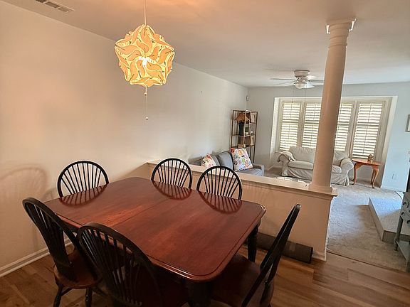 Dining and living rooms.