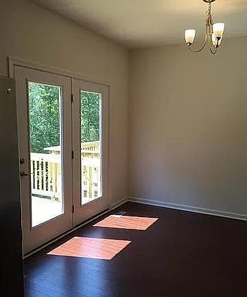 Dining area opens onto deck