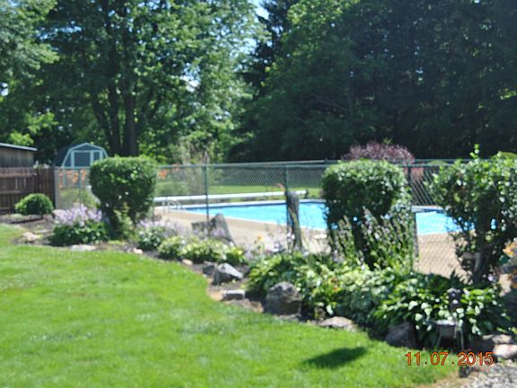 looking out over the pool