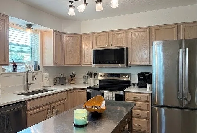Quarts countertops.