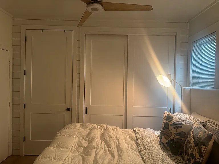 ample closet and storage space in bedroom