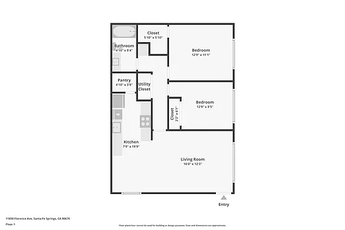 Floor plan 2 Bedroom