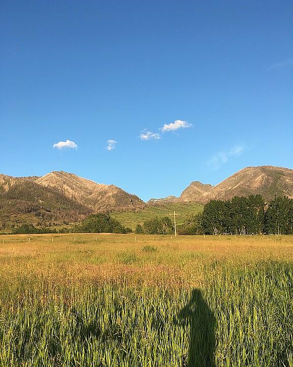 View toward national forest trailhead and wilderness.