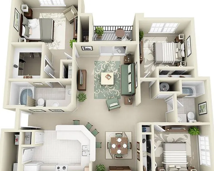 3 Bedroom | 2 Bath | 1279 SF 3 Bedroom | 2 Bath | 1279 SF