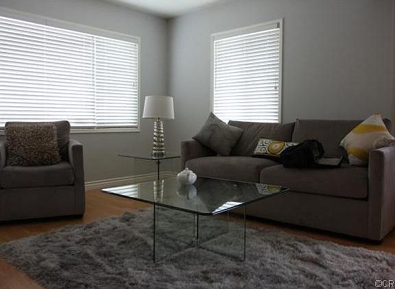 Living room with multiple windows