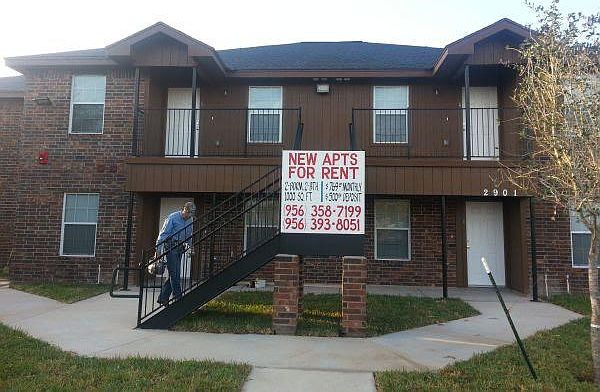 Outside view of apartment complex