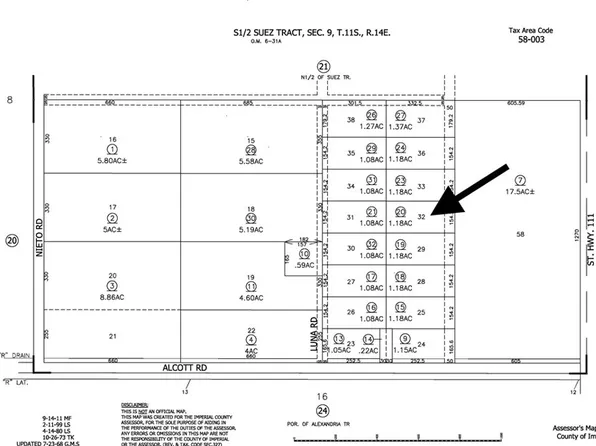 LOT 32 Luna Rd #33, Niland, CA 92257
