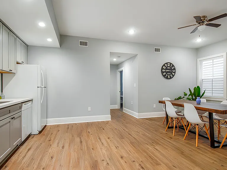 Welcome Home! Beautiful furnished living and dining area in your new home.