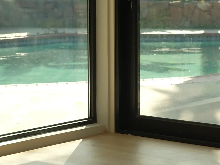 Master bedroom sliding doors