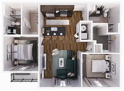 Floor plan Rockpointe-2B