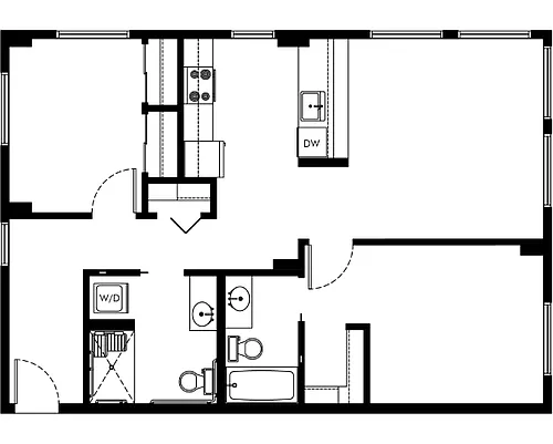 Floor plan 2x2 - B10 - ADA