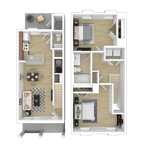 Floor plan 2B - 2 Bedroom