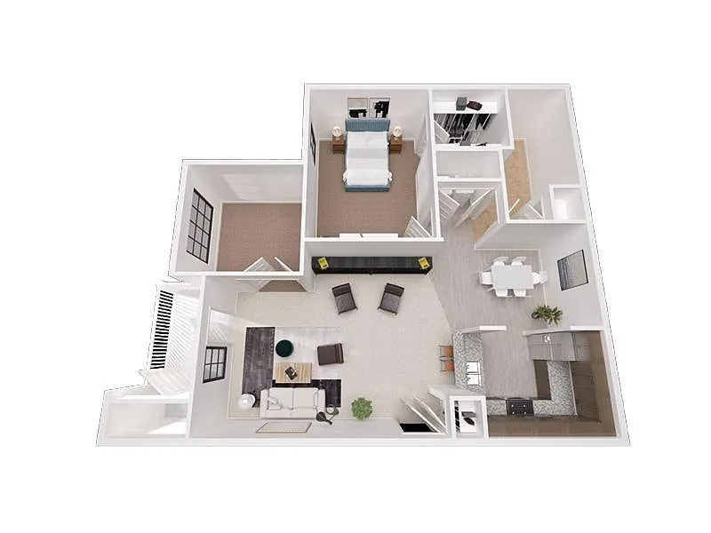 Floor plan 1X1-925