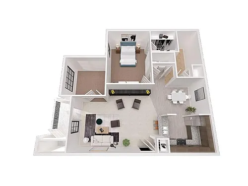 Floor plan 1X1-925