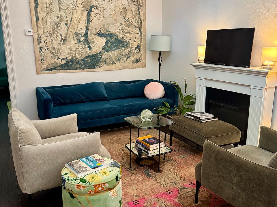 Open concept Living/Dining Room (Example of furniture arrangement. House is unfurnished.)