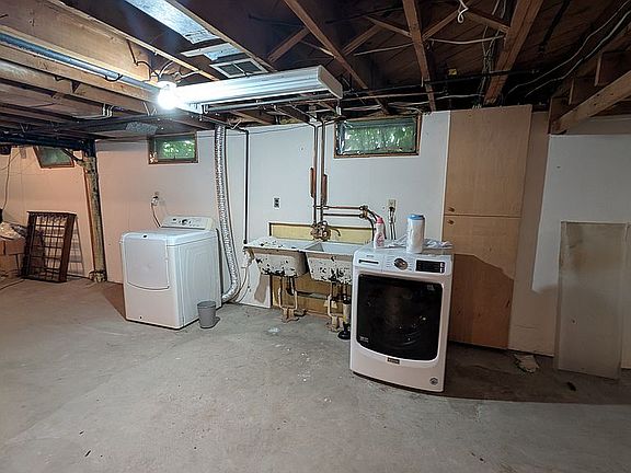 Laundry in basement