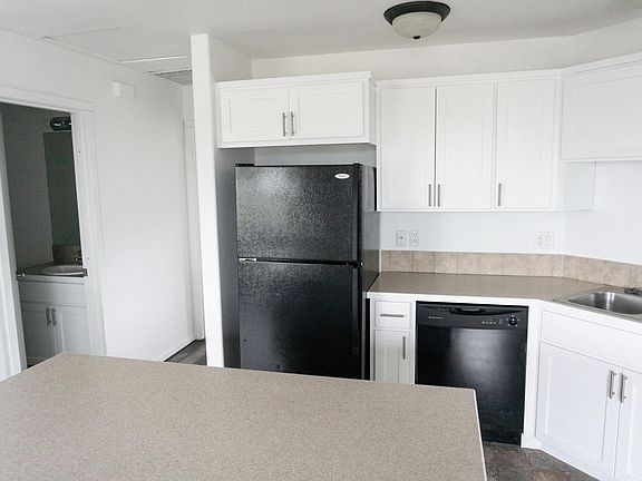 Kitchen and half bathroom, upstairs