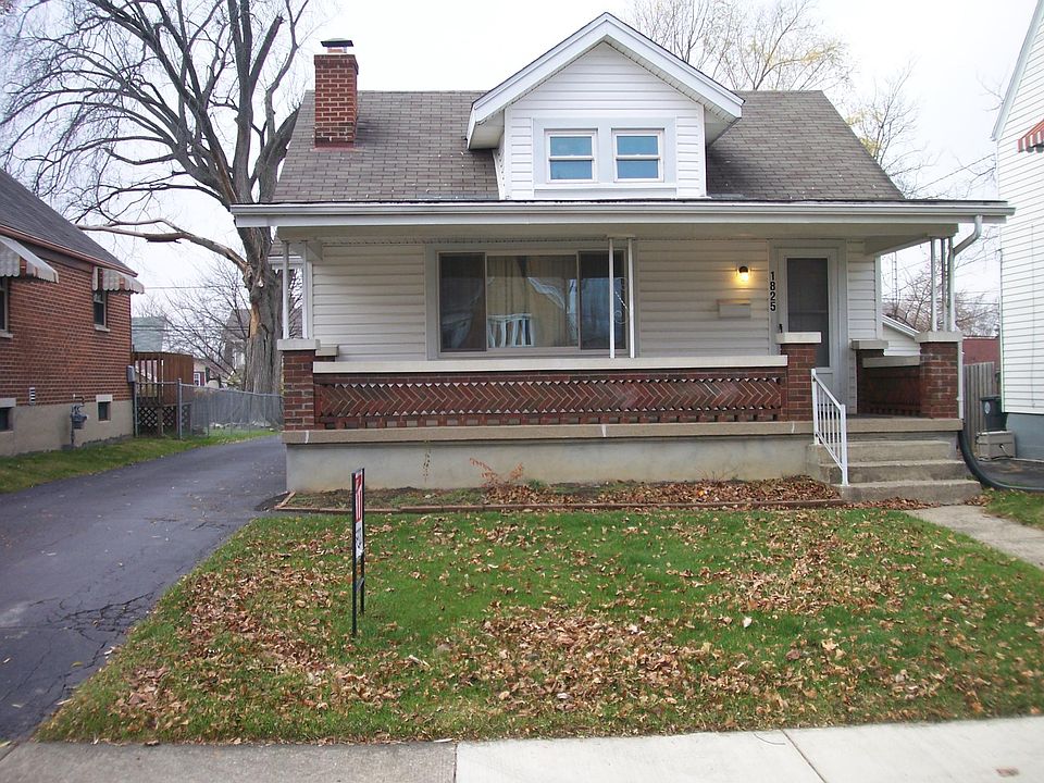 Front view of home showing large porch.