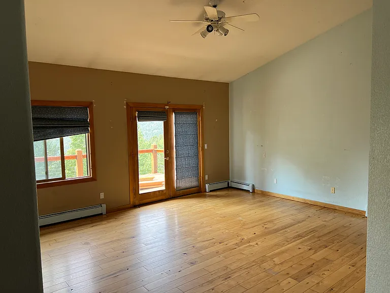 Master bedroom open to deck