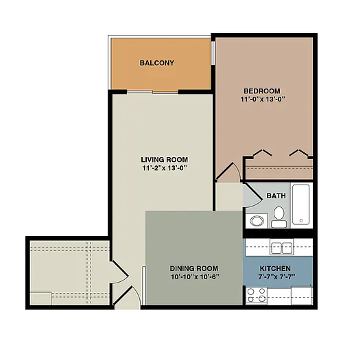 Floor plan 1 Bedroom