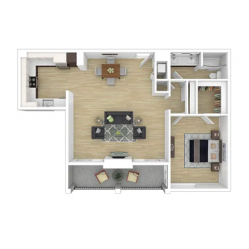 Floor plan 1x1X C