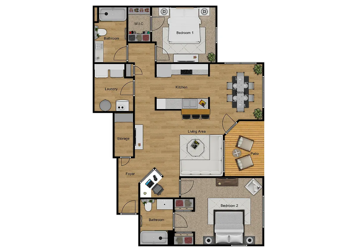 Floor plan 2X2