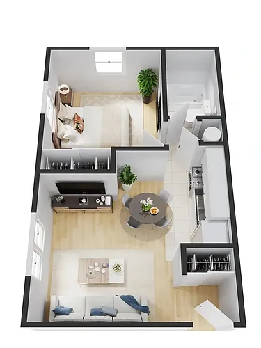 Floor plan 1 Bedroom Standard