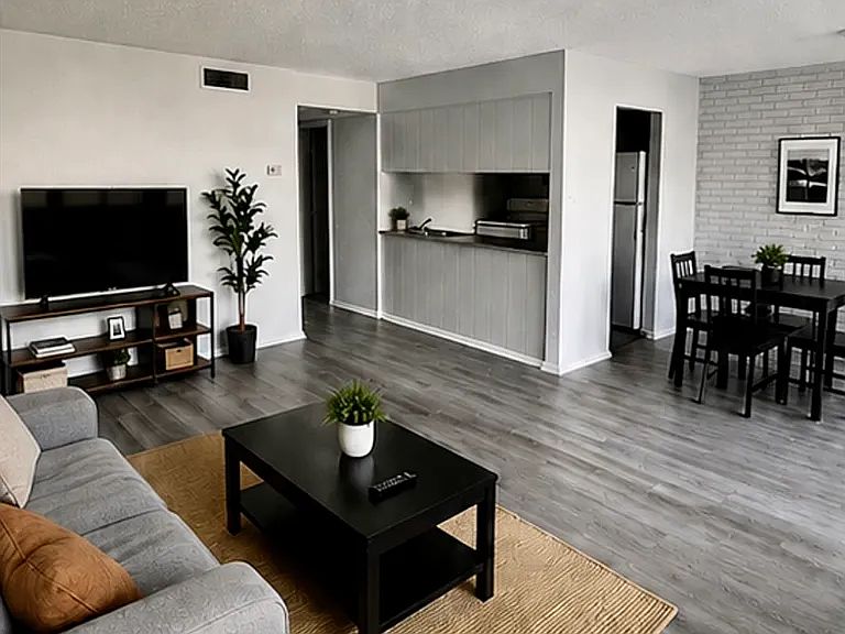 Example of an apartment that a tenant furnished.