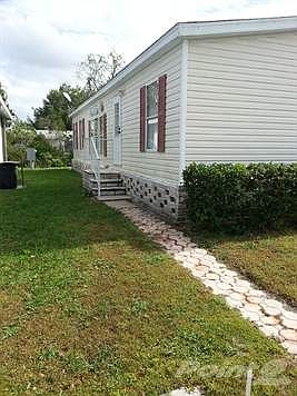 side yard and front door