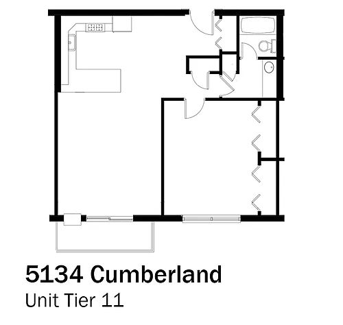Floor plan 1bd/1b 11