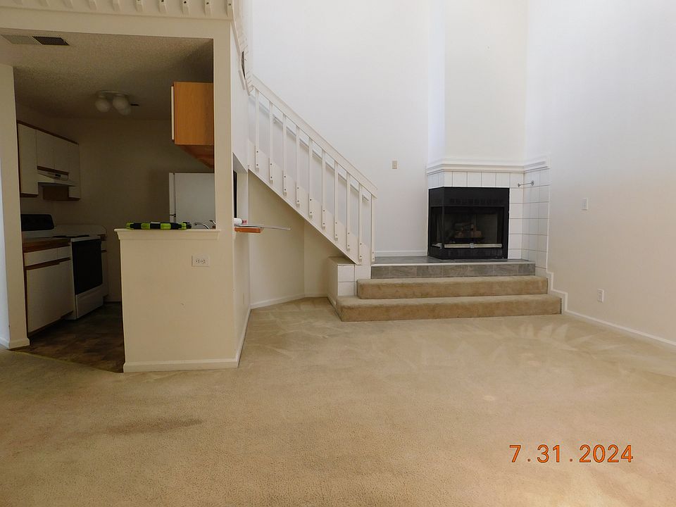 Living room with fireplace