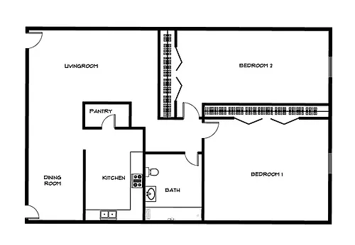 Floor plan 2 bedroom