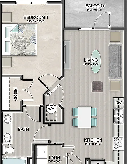 1 BEDROOM 1 BEDROOM