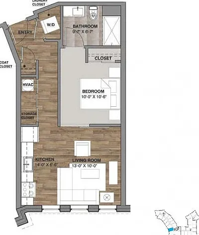 One Bedroom - Unit O One Bedroom - Unit O