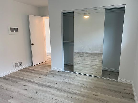 The bedroom is huge and can accomodate any size bed. The closet is large and has tons of storage.