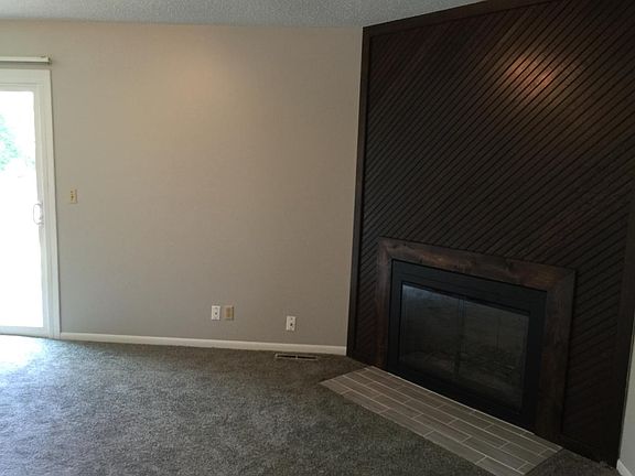 Living room with fireplace