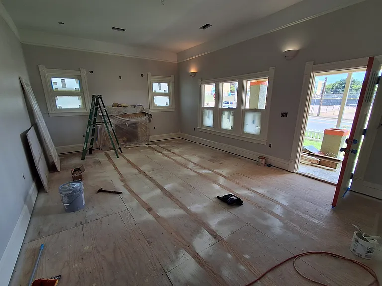 Living room as of July 22 looking toward Central High