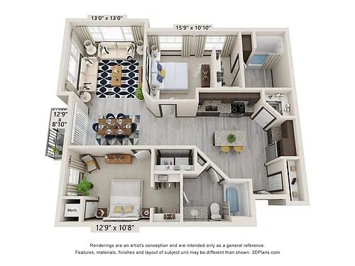 Floor plan 1H