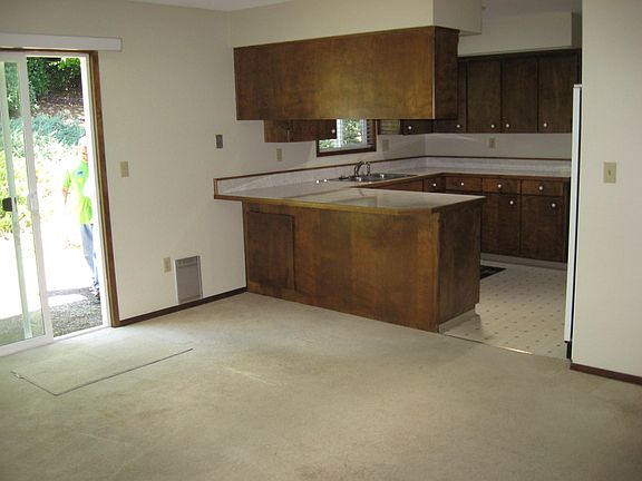 Kitchen and family room