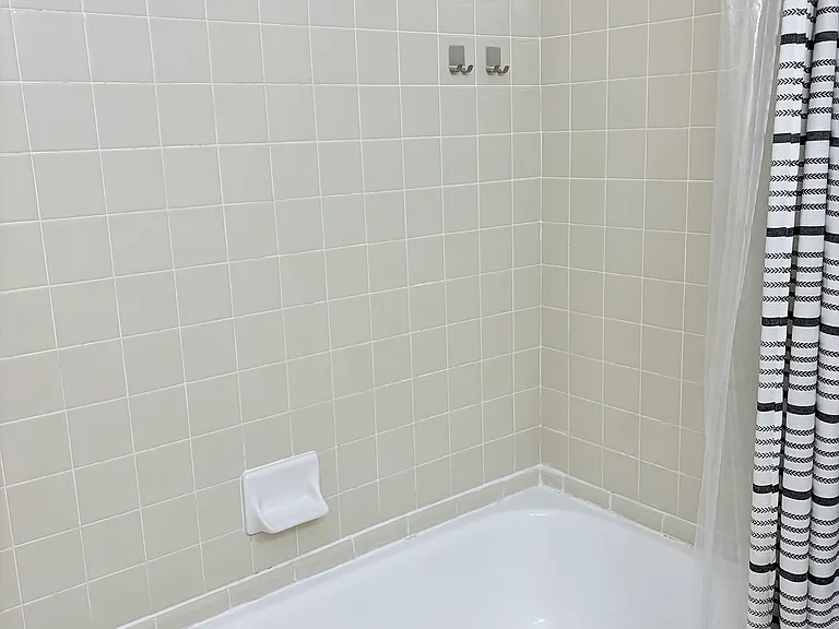 shower in the first bathroom