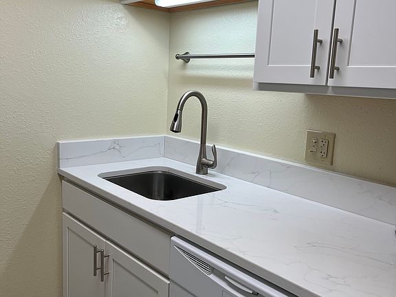 Kitchen view of new kitchen with dishwasher and disposal.