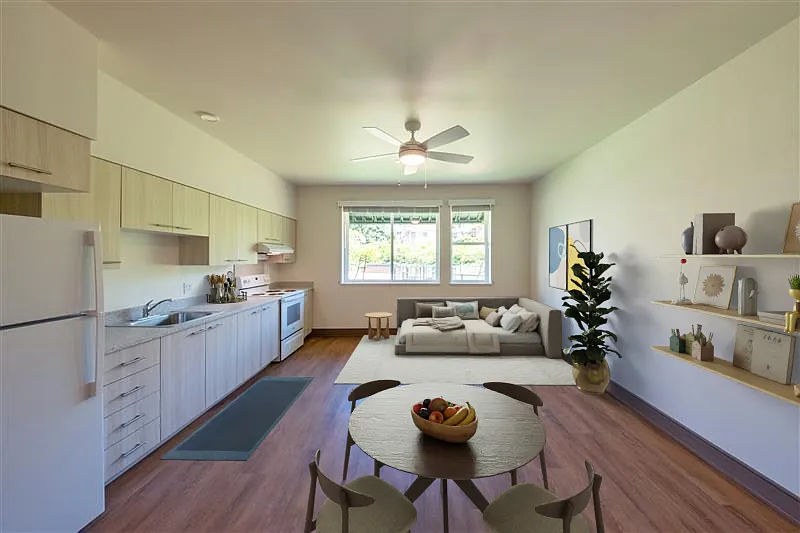 Spacious studio with open-concept design and modern finishes.