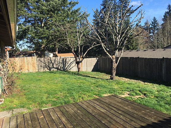 fenced backyard
