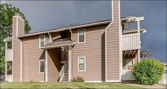 Exterior, the unit is on the lower left.